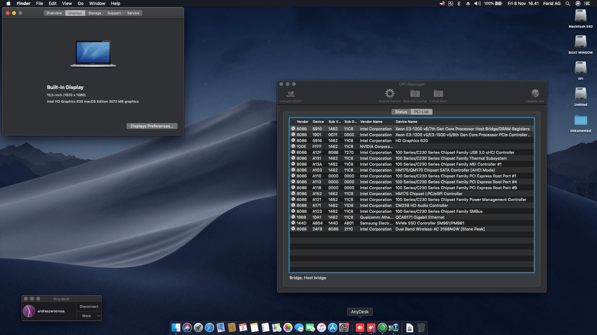 MSI GL62M 7REX [KabyLake   Intel HD 630   I2C] 2